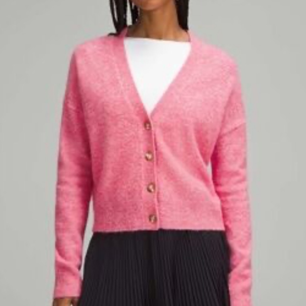 lululemon alpaca wool blend cardigan m